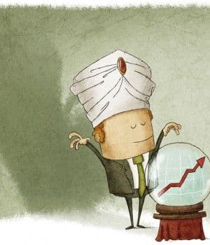 Illustration of a medium trying to predict business success